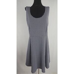 Lane Bryant Women's 22 Black and White Polkadot Dress Retro Rockabilly